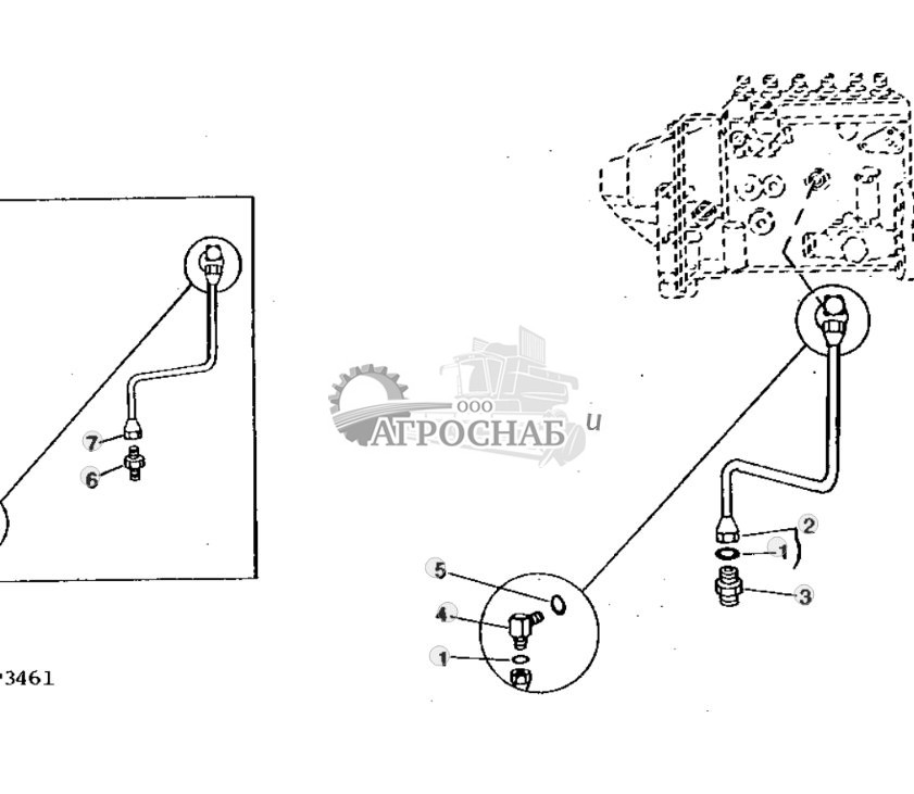 Fuel Injection Pump Lube Lines 